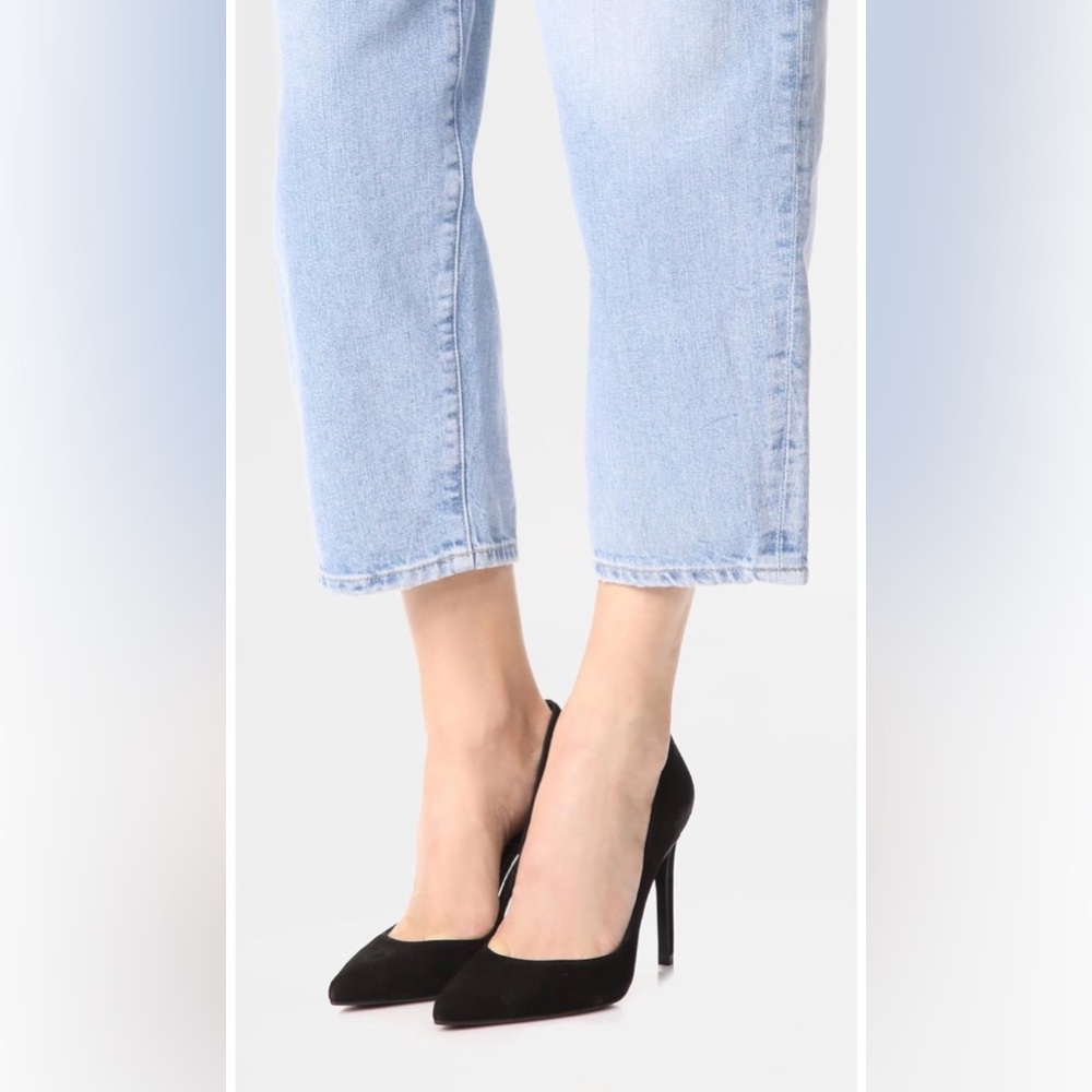 Stuart Weitzman Black Suede Heels – Wedding & Party Ready